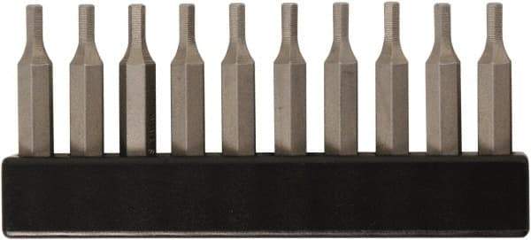 Wiha - 1/2" Hex Screwdriver Bit - 4mm Drive, 28mm OAL - Exact Tool & Supply