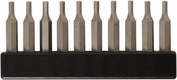 Wiha - 3mm Hex Screwdriver Bit - 4mm Drive, 28mm OAL - Exact Tool & Supply