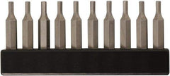 Wiha - 3mm Hex Screwdriver Bit - 4mm Drive, 28mm OAL - Exact Tool & Supply