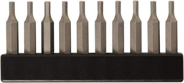 Wiha - 2.5mm Hex Screwdriver Bit - 4mm Drive, 28mm OAL - Exact Tool & Supply
