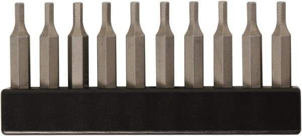 Wiha - 2mm Hex Screwdriver Bit - 4mm Drive, 28mm OAL - Exact Tool & Supply