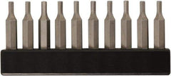 Wiha - 0.7mm Hex Screwdriver Bit - 4mm Drive, 28mm OAL - Exact Tool & Supply