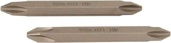 Wiha - #2, Phillips Screwdriver Bit - 1/4" Drive, - Exact Tool & Supply