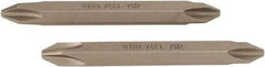 Wiha - #2, Phillips Screwdriver Bit - 1/4" Drive, - Exact Tool & Supply