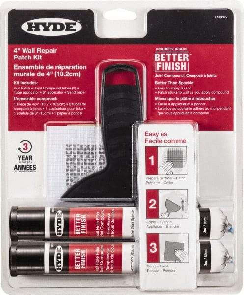Hyde Tools - 3 oz Kit Drywall/Plaster Repair - White - Exact Tool & Supply