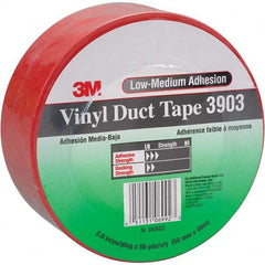 3M - 50 Yd x 49" x 6.5 mil Red Vinyl Duct Tape - Exact Tool & Supply