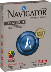 Navigator - 8-1/2" x 11" White Copy Paper - Use with Laser Printers, Copiers, Fax Machines, Multifunction Machines - Exact Tool & Supply