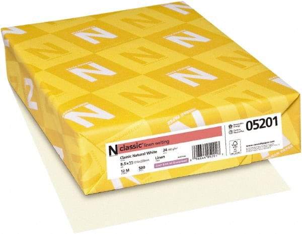Neenah Paper - 8-1/2" x 11" Natural White Copy Paper - Use with Laser Printers, Inkjet Printers, Copiers - Exact Tool & Supply