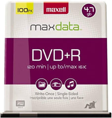 Maxell - Silver DVD+R Disc - Use with CD, DVD Drives - Exact Tool & Supply