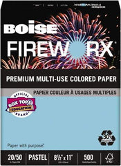 Boise - 8-1/2" x 11" Turbulent Turquoise Colored Copy Paper - Use with Laser Printers, Copiers, Plain Paper Fax Machines, Multifunction Machines - Exact Tool & Supply