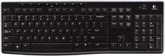 Logitech - Black Wireless Keyboard - Use with Mac OS X, Windows XP, Vista 7, 8 - Exact Tool & Supply