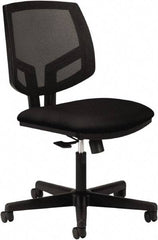 Hon - 38-3/4" High Task Chair - 24" Wide x 25" Deep, 100% Polyester Seat, Black - Exact Tool & Supply