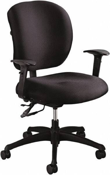 Safco - 38" High Task Chair - 26" Wide x 26" Deep, Foam Seat, Black - Exact Tool & Supply