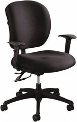 Safco - 38" High Task Chair - 26" Wide x 26" Deep, Foam Seat, Black - Exact Tool & Supply