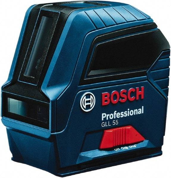 Bosch - 2 Beam 50' Max Range Self Leveling Cross Line Laser - ±5/16\x94 at 30' Accuracy, Battery Included - Exact Tool & Supply