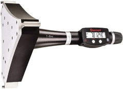 Starrett - 7" to 8", IP67, Carbide Face Electronic Inside Micrometer - 0.00005" Resolution, 0.0003" Accuracy, 4-1/2" Gage Depth - Exact Tool & Supply
