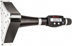 Starrett - 6" to 7", IP67, Carbide Face Electronic Inside Micrometer - 0.00005" Resolution, 0.0003" Accuracy, 4-1/2" Gage Depth - Exact Tool & Supply