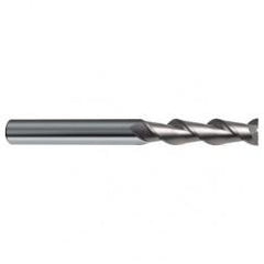 10mm Dia. - 100mm OAL - 45° Helix Bright Carbide End Mill - 2 FL - Exact Tool & Supply