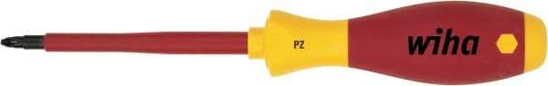 Wiha - #1 Point, 80mm Blade Length Posidrive Screwdriver - 191mm OAL - Exact Tool & Supply