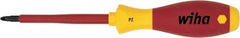 Wiha - #1 Point, 80mm Blade Length Posidrive Screwdriver - 191mm OAL - Exact Tool & Supply