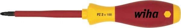Wiha - #2 Point, 100mm Blade Length Posidrive Screwdriver - 218mm OAL - Exact Tool & Supply