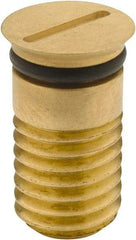 Jergens - 1 Piece M12x1.75 Vise Chip Plug - Brass, 23" Long, 14.5mm Wide - Exact Tool & Supply