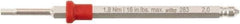 Wiha - 4mm Hex Screwdriver Bit - 6mm Drive, 75mm OAL - Exact Tool & Supply