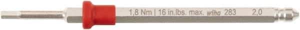 Wiha - 3mm Hex Screwdriver Bit - 6mm Drive, 75mm OAL - Exact Tool & Supply