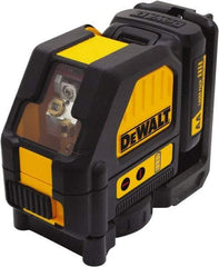DeWALT - 2 Beam 165' Max Range Self Leveling Cross Line Laser - Red Beam, 1/8" at 30' Accuracy, 17-3/4" Long x 13" Wide x 6-1/8" High, Battery Included - Exact Tool & Supply