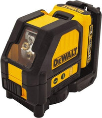 DeWALT - 2 Beam 165' Max Range Self Leveling Cross Line Laser - Green Beam, 1/8" at 30' Accuracy, 17-3/4" Long x 13" Wide x 6-1/8" High, Battery Included - Exact Tool & Supply