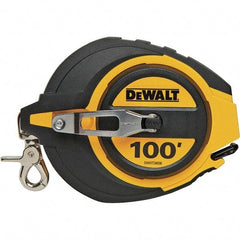 DeWALT - 100' x 3/8" Tape Measure - 1/8" Graduation, Inch Graduation Style - Exact Tool & Supply
