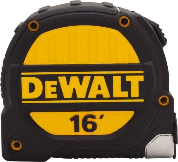 DeWALT - 16' x 1-1/4" Tape Measure - 1/16" Graduation, Inch Graduation Style - Exact Tool & Supply