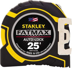 Stanley - 25' x 1-1/4" Tape Measure - 1/16" Graduation - Exact Tool & Supply