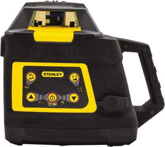 Stanley - 2,000' Measuring Range, 1/16" at 100' Accuracy, Self-Leveling Rotary Laser - ±5° Self Leveling Range, 600 RPM, 1 Beam, NiCad Battery Included - Exact Tool & Supply