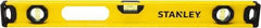 Stanley - 24" Long 3 Vial I-Beam Level - Aluminum, Yellow, 1 Level & 2 Plumb Vials - Exact Tool & Supply