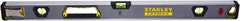 Stanley - Magnetic 32" Long 3 Vial Box Beam Level - Aluminum, Black/Silver/Yellow, 1 Level & 2 Plumb Vials - Exact Tool & Supply