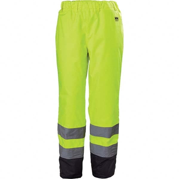 Helly Hansen - Size 3XL Hi-Vis Yellow & Charcoal Rain & Wind Resistant & Waterproof & High Visibility Rain Pants - Exact Tool & Supply