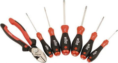 Wiha - 7 Piece Phillips Screwdriver, Slotted & Bicut Hand Tool Set - Comes in Clamshell - Exact Tool & Supply