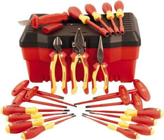Wiha - 22 Piece Insulated Pliers, Slim Screwdrivers, Nut Driver & T-Handle Hand Tool Set - Comes in Box - Exact Tool & Supply