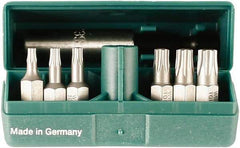 Wiha - 6 Piece, 1/4" Drive Screwdriver Torx Insert Bit Set - T8 to T30 Torx - Exact Tool & Supply