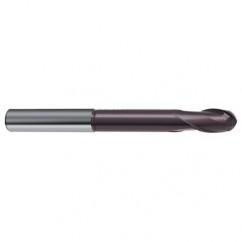 10mm Dia. - 100mm OAL 2 FL 30 Helix Firex Carbide Ball Nose End Mill - Exact Tool & Supply