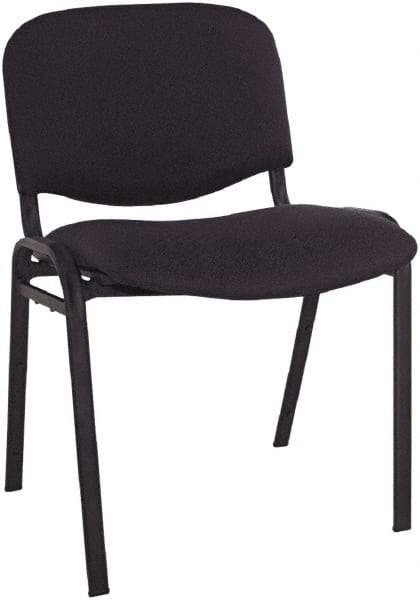 ALERA - Acrylic Black Stacking Chair - Black Frame, 19-3/4" Wide x 21" Deep x 30-3/8" High - Exact Tool & Supply