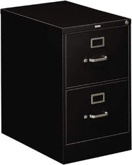 Hon - 18-1/4" Wide x 29" High x 26-1/2" Deep, 2 Drawer Vertical File - Steel, Black - Exact Tool & Supply