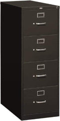 Hon - 18-1/4" Wide x 52" High x 26-1/2" Deep, 4 Drawer Vertical File - Steel, Charcoal - Exact Tool & Supply