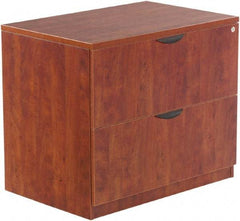 ALERA - 34" Wide x 29-1/2" High x 22-3/4" Deep, 2 Drawer Lateral File - Woodgrain Laminate, Medium Cherry - Exact Tool & Supply