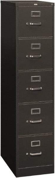 Hon - 15" Wide x 60" High x 26-1/2" Deep, 5 Drawer Vertical File - Steel, Charcoal - Exact Tool & Supply