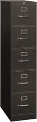 Hon - 15" Wide x 60" High x 26-1/2" Deep, 5 Drawer Vertical File - Steel, Charcoal - Exact Tool & Supply