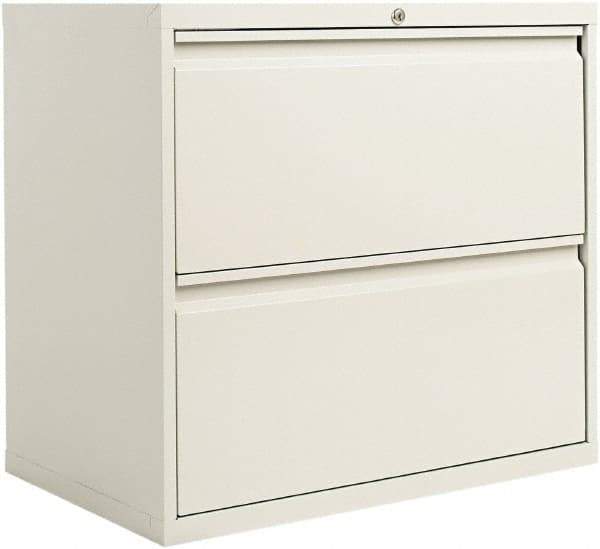 ALERA - 30" Wide x 28.38" High x 19-1/4" Deep, 2 Drawer Lateral File - Steel, Light Gray - Exact Tool & Supply