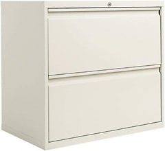 ALERA - 30" Wide x 28.38" High x 19-1/4" Deep, 2 Drawer Lateral File - Steel, Light Gray - Exact Tool & Supply