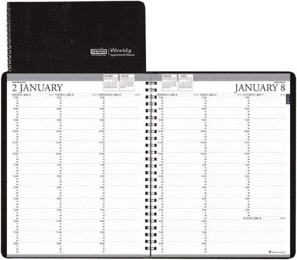House of Doolittle - 26 Sheet, 8-1/2 x 11", Weekly Planner - Black - Exact Tool & Supply